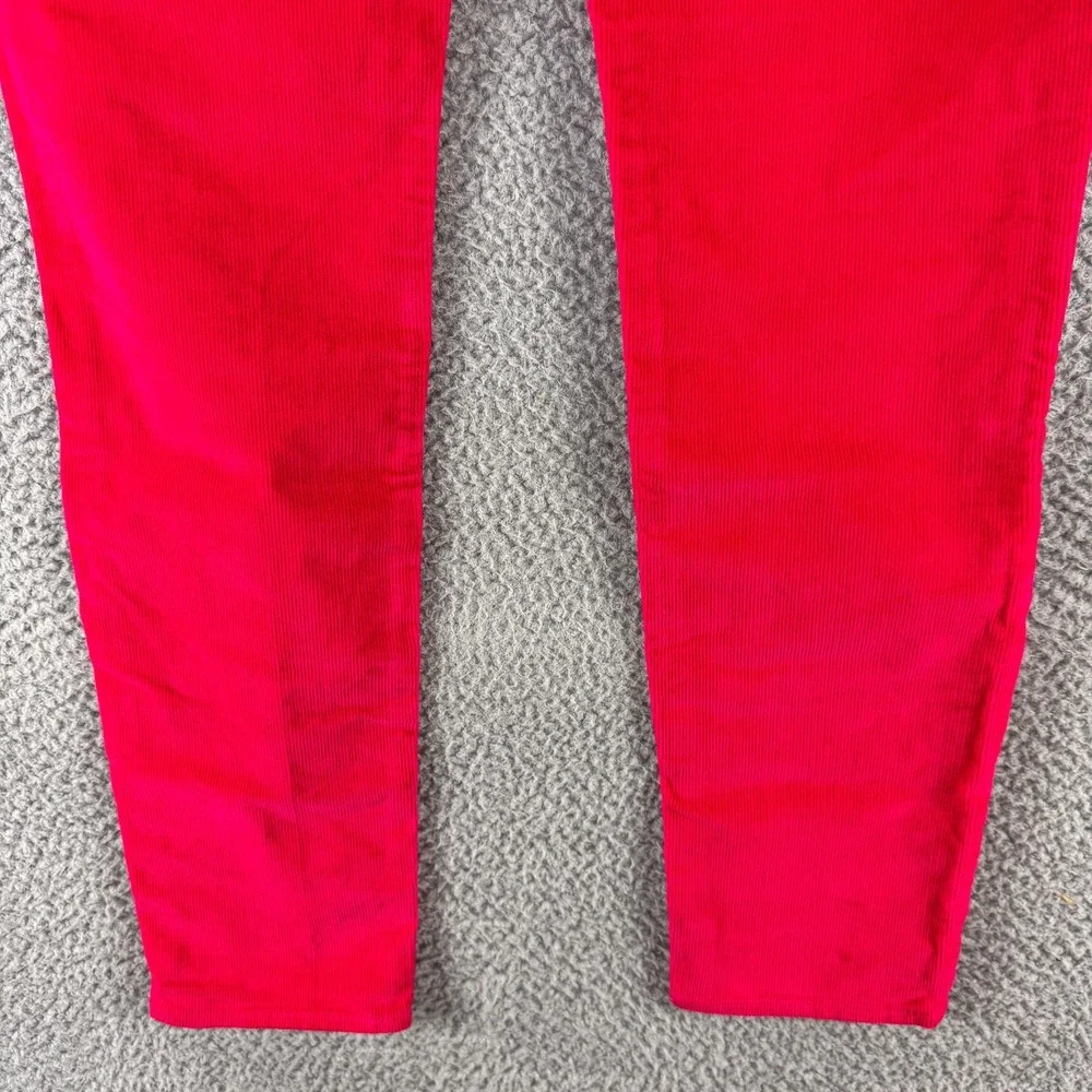Gap Stretch Jegging Pants Girls‎ 14 Regular Red Corduroy Skinny Mid Rise Denim